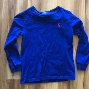 Royal blue polo size 6 longsleeve shirt